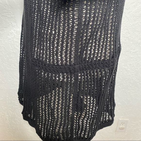 Alexander Wang Open Knit Pullover Sweater Black Size M Oversized Mesh - Picture 6 of 10